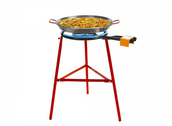 Paella brander 50 cm & Standaard voor buiten (gekoppelde poten) met paella