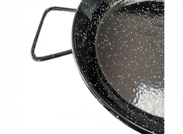 Paella pan emaille 70 cm - 30 pers. zwart